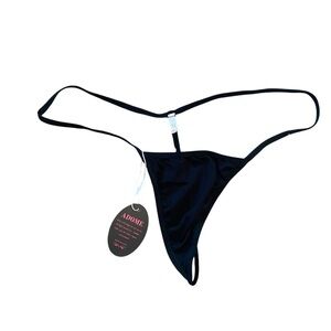 NWT Adome Black Micro Thong Size XL